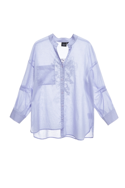 柔紫色襯衫式上衣