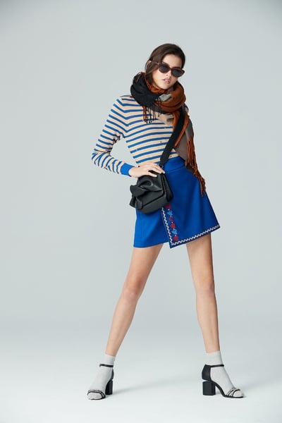 Striped hipster style knitted top