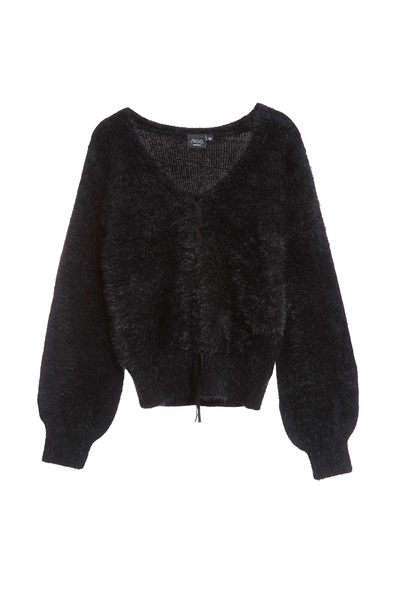 交叉綁帶造型針織上衣