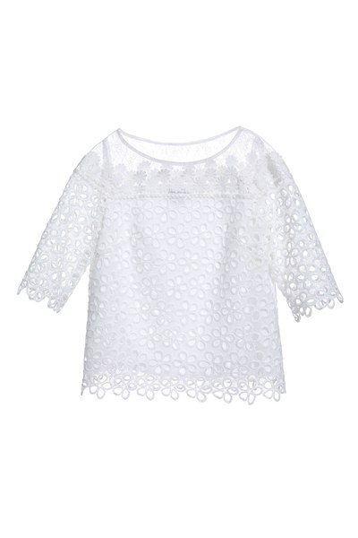Romantic lace flower blouse