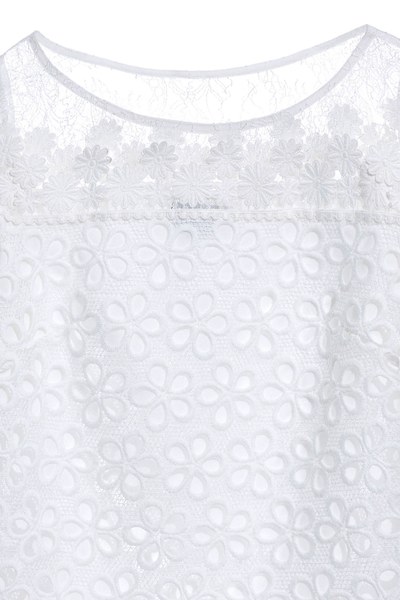 Romantic lace flower blouse