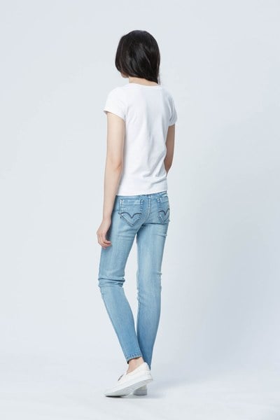 Sequin heart cotton T shirt