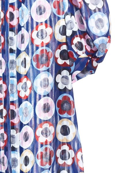Abstract flower pattern blouse