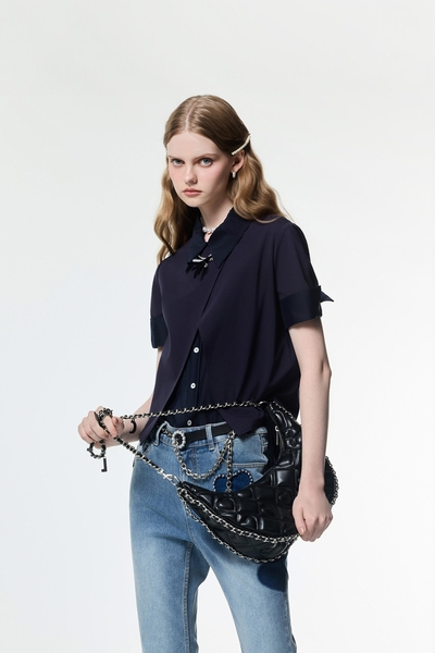 大洋藍層次單品上衣