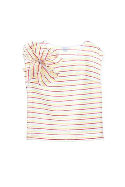Striped translucent top
