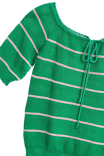 Striped slim knit top