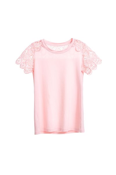 Lace stitching design top