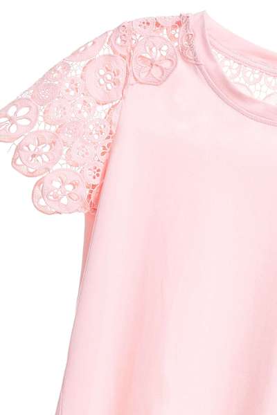 Lace stitching design top
