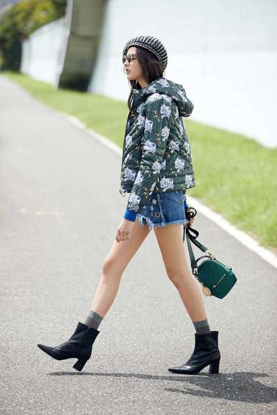 street style tiger head print hooded jacket
