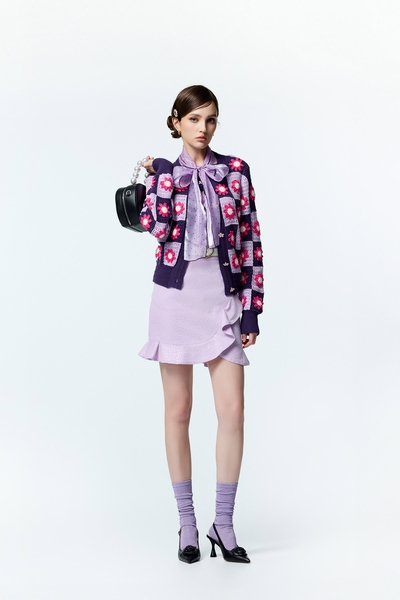 光澤感星星造型短裙