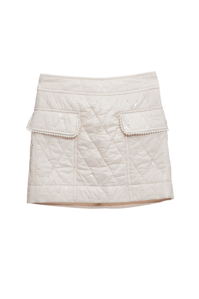 自帶光澤鋪棉短裙