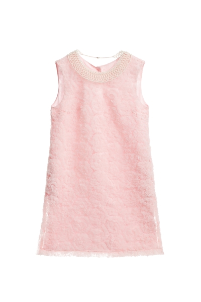 寧靜石英色花朵短洋裝