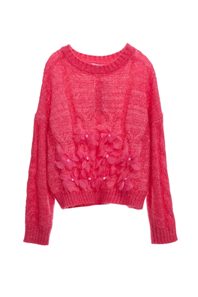 玫瑰可露麗針織上衣