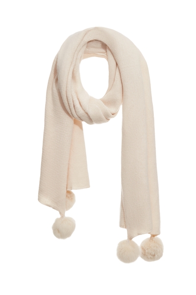 可愛軟綿兔毛圍巾