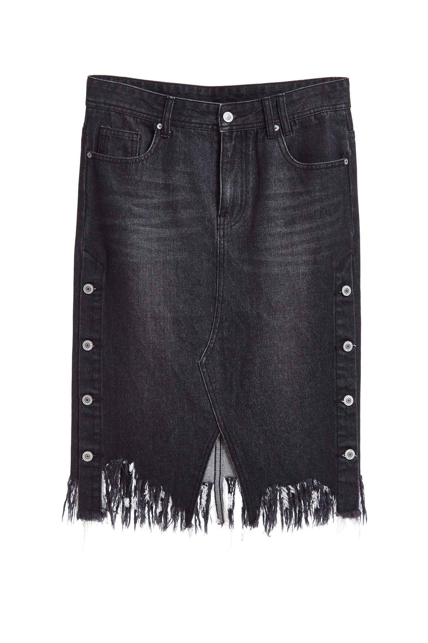Side-breasted skirt