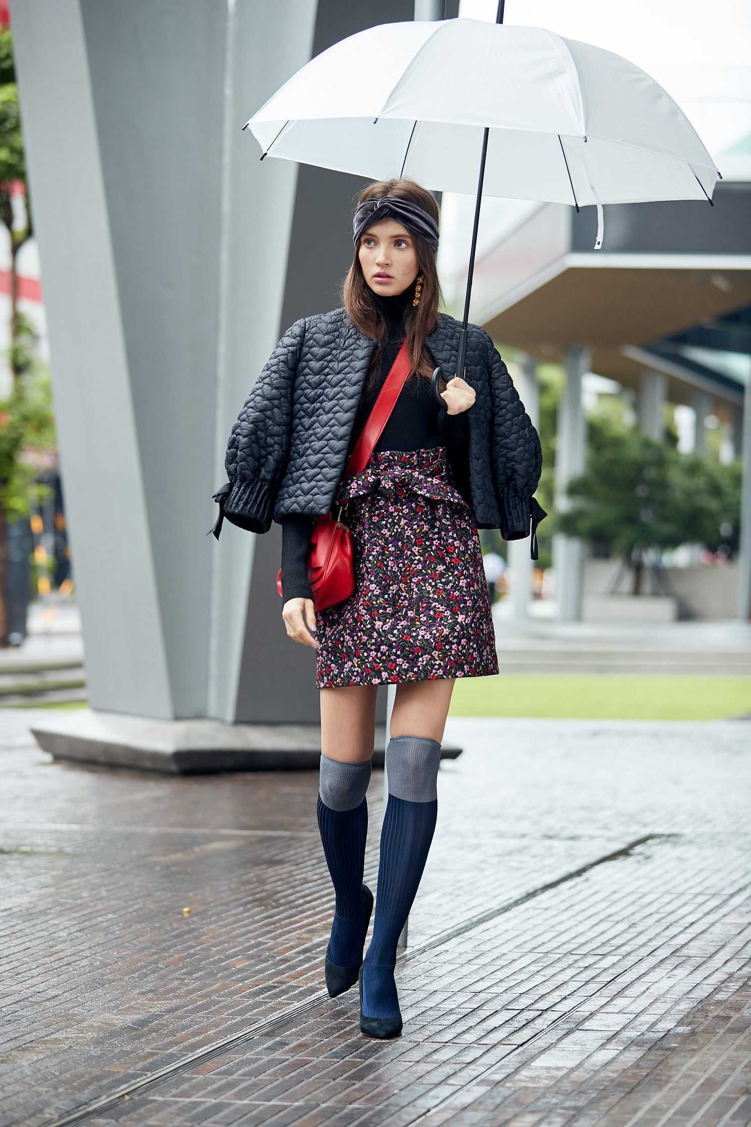 Retro floral totem mini skirt