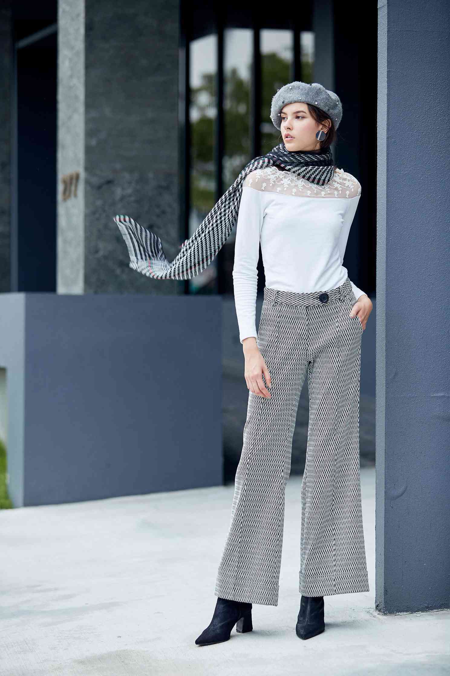 Houndstooth trousers