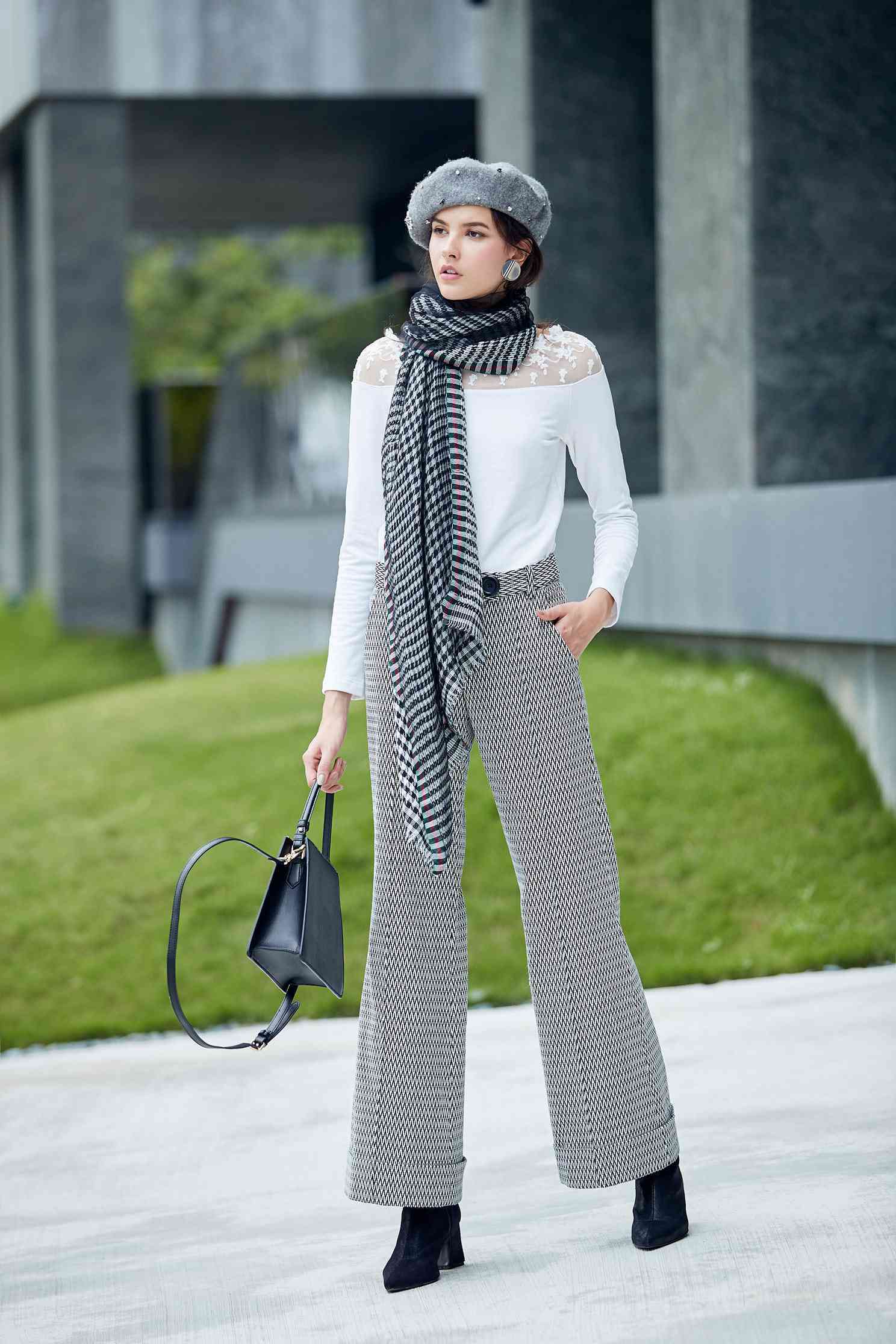 Houndstooth trousers