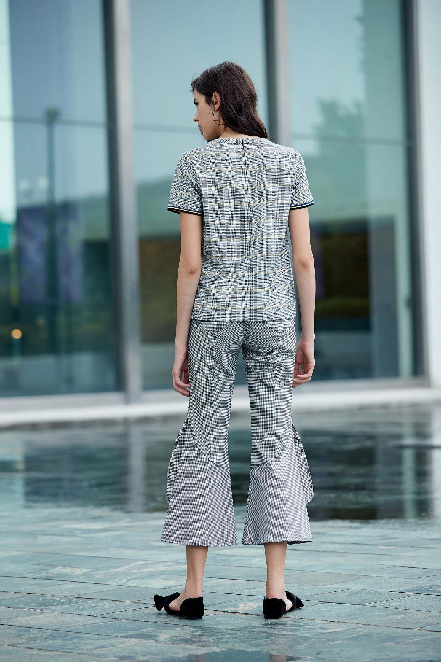Classic wavy popular checkered pants