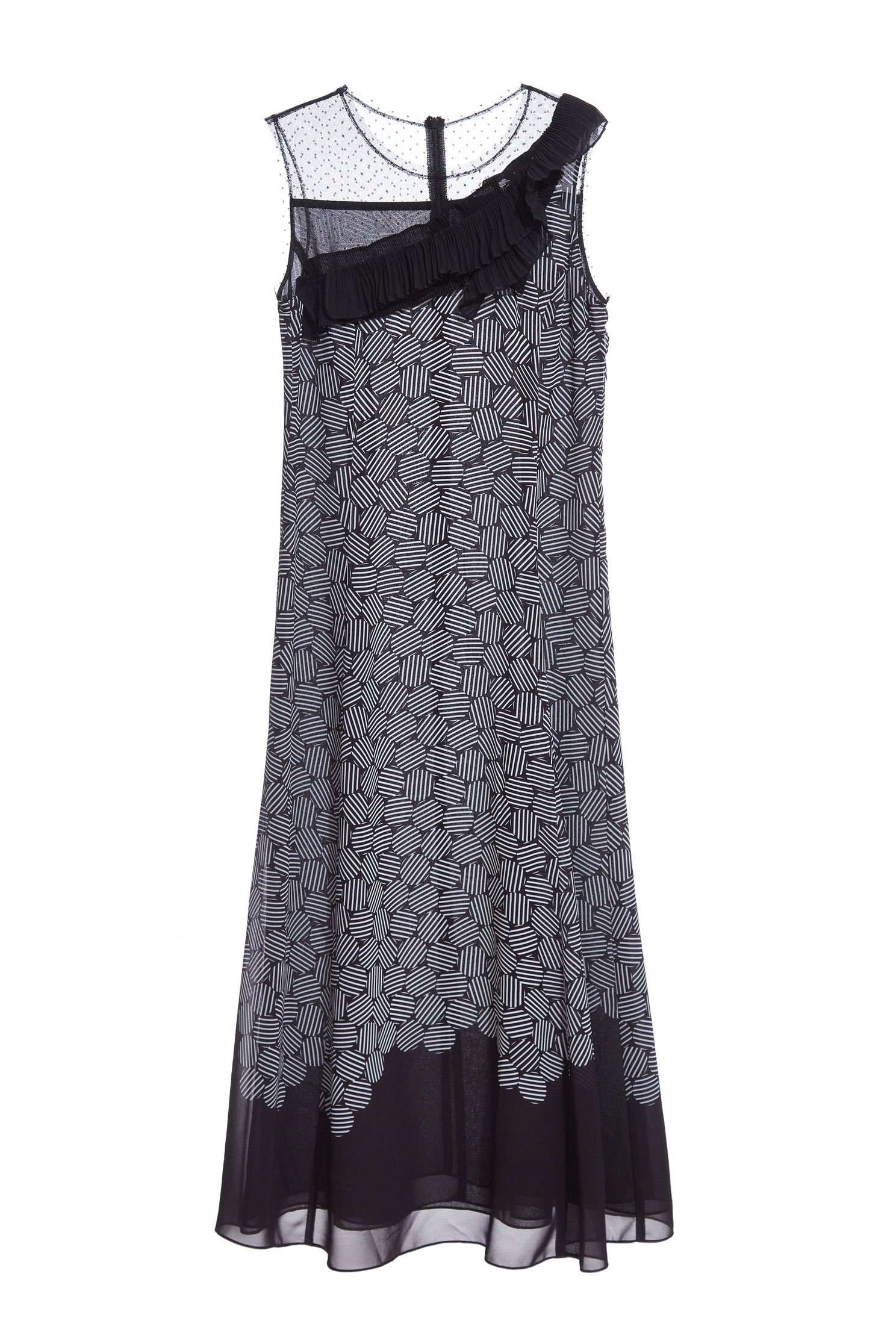 Charming solid flounce dress