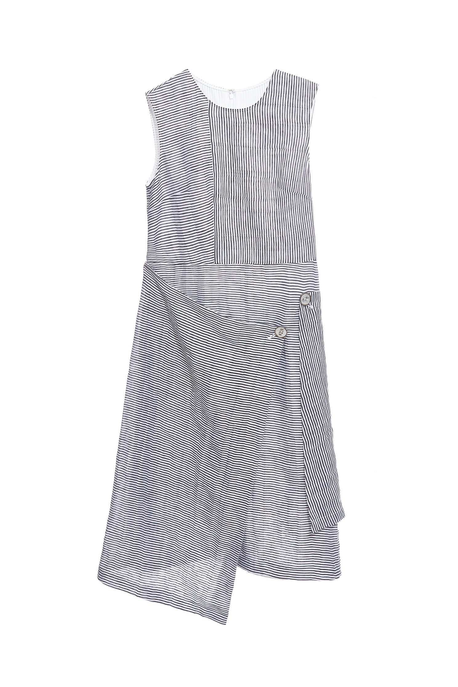Striped irregular design dress