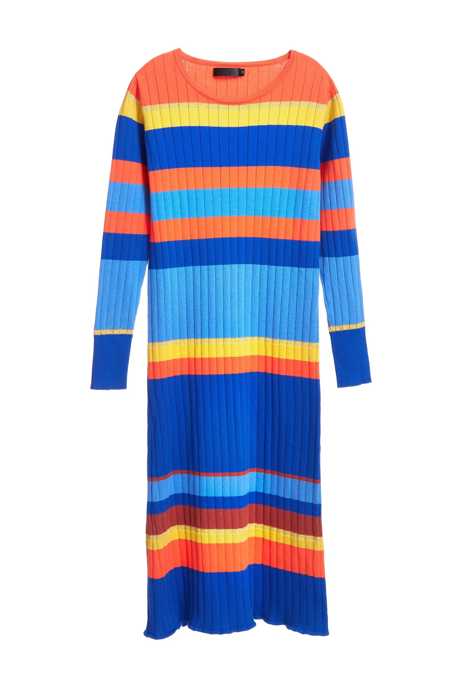 Ribbed Stripe Knit Dress