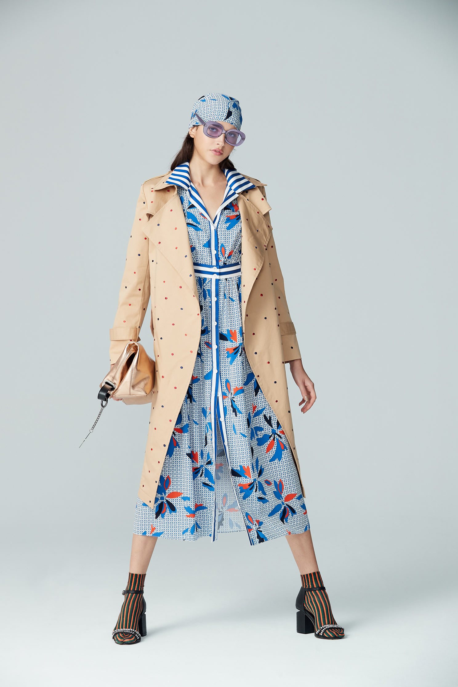 flower pattern chiffon dress