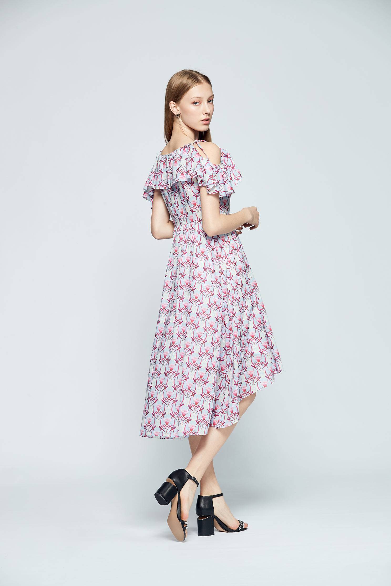 Elegant floral fashion dress