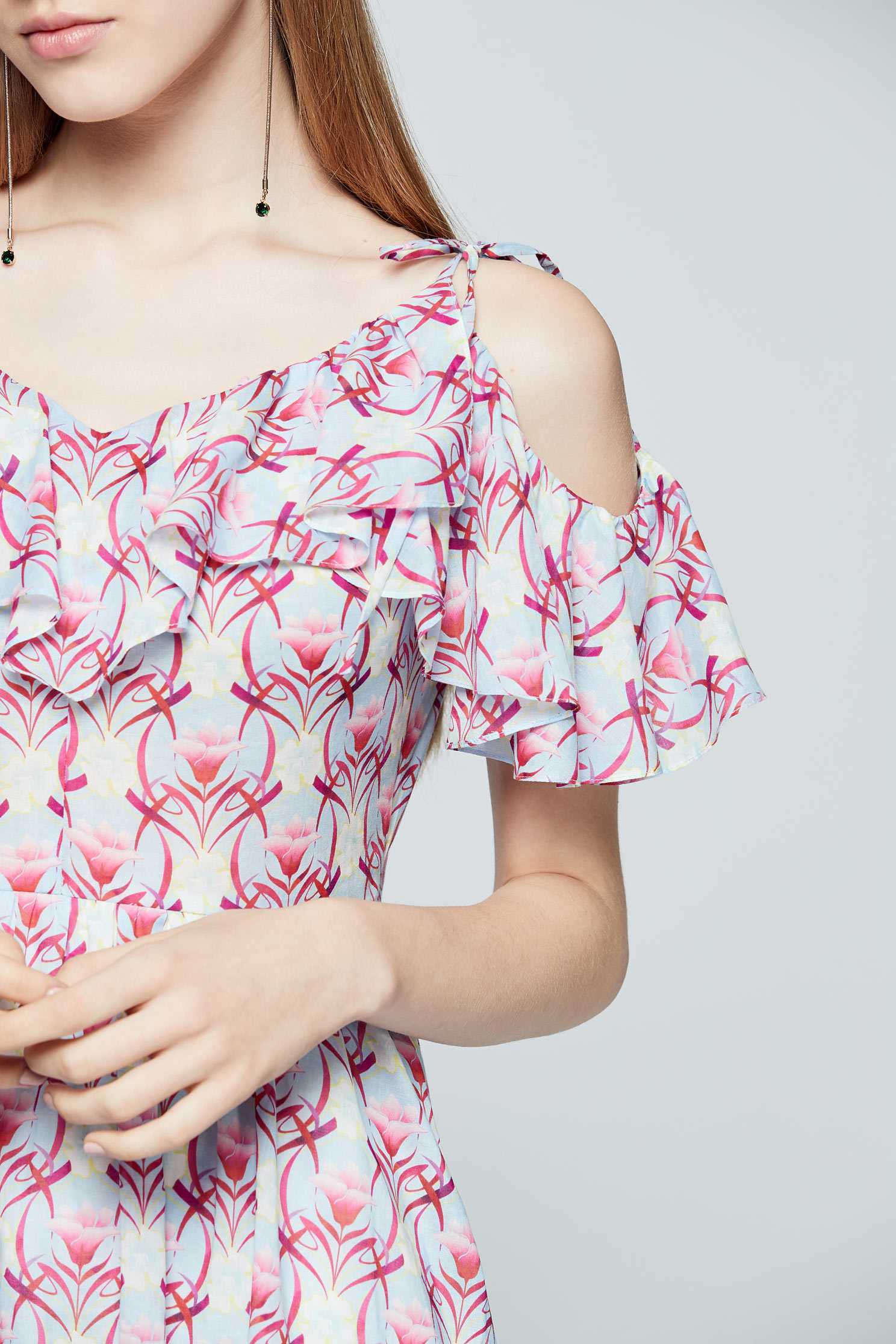 Elegant floral fashion dress