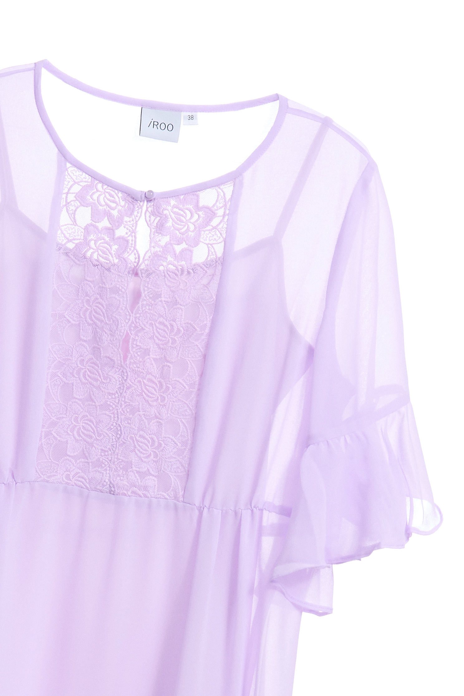 Romantic embroidered chiffon dress
