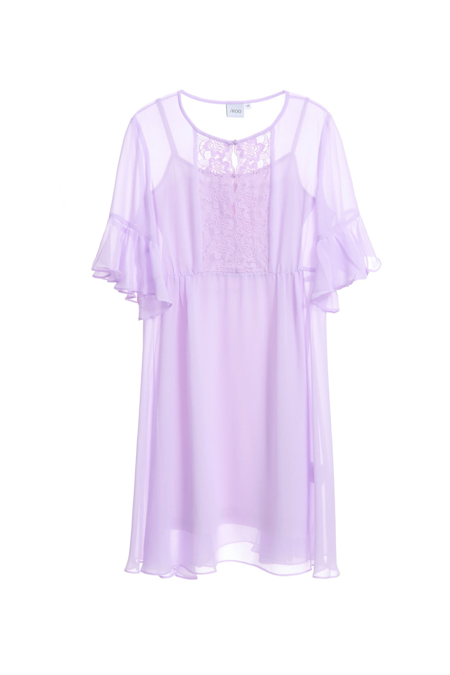 Romantic embroidered chiffon dress