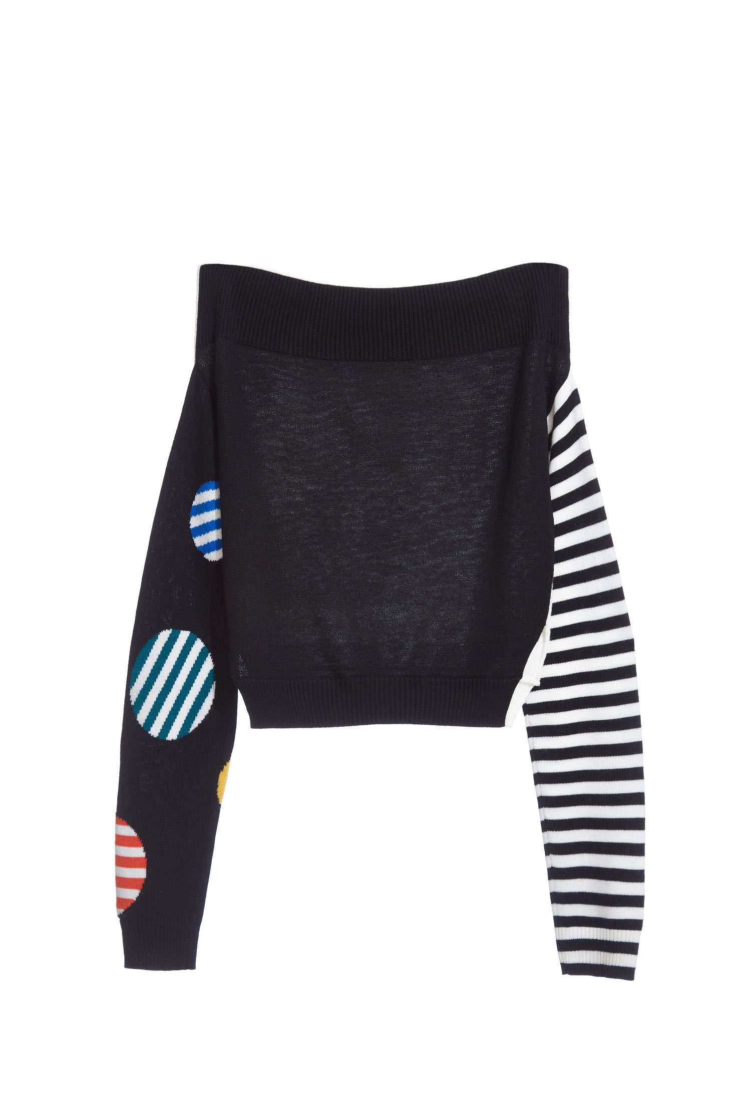 Shoulder off knit top