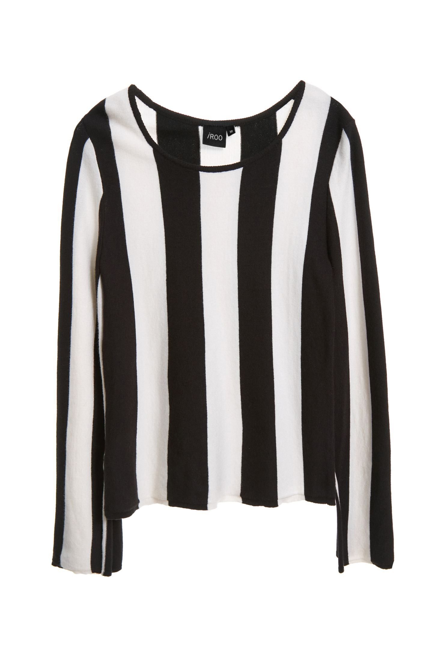 Thick striped knitted jumper