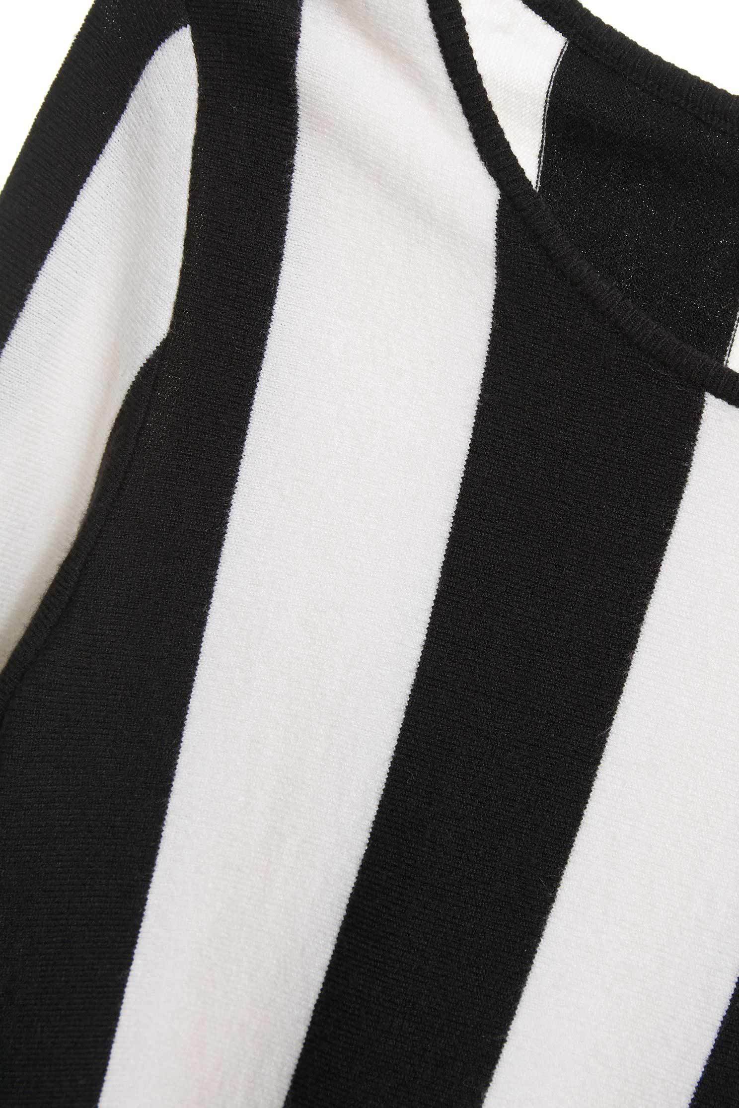 Thick striped knitted jumper