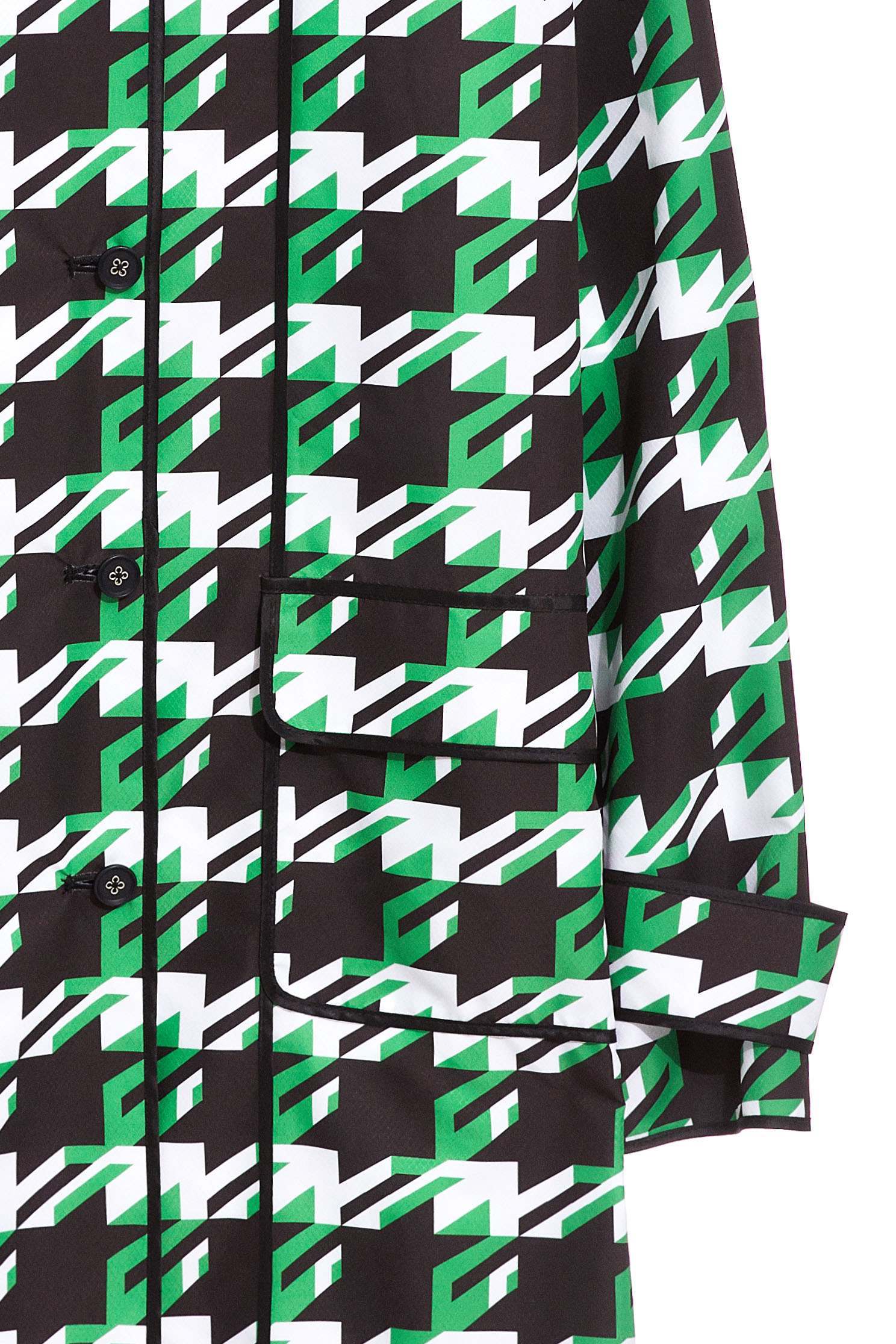 Houndstooth Pop Design Long Sleeve Jacket