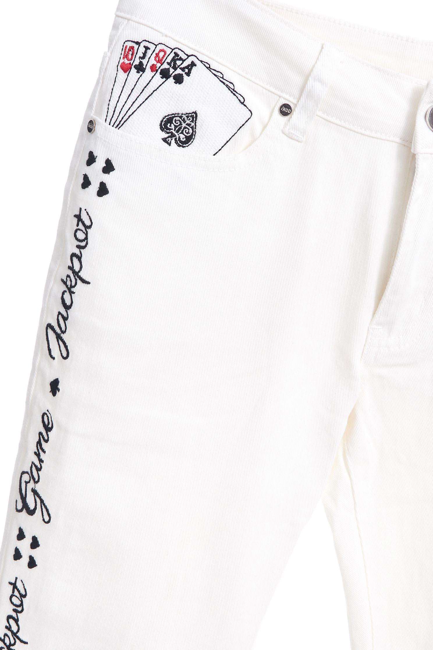 Slogan popular denim trousers