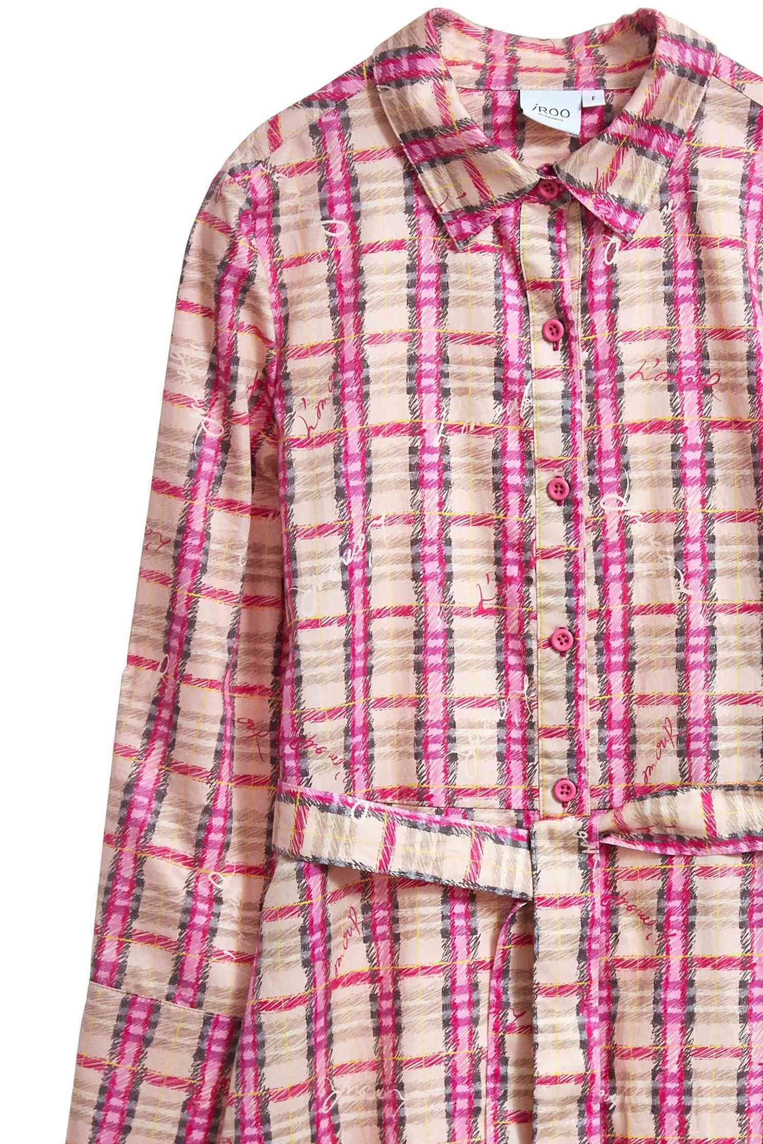 Plaid waist tie dess