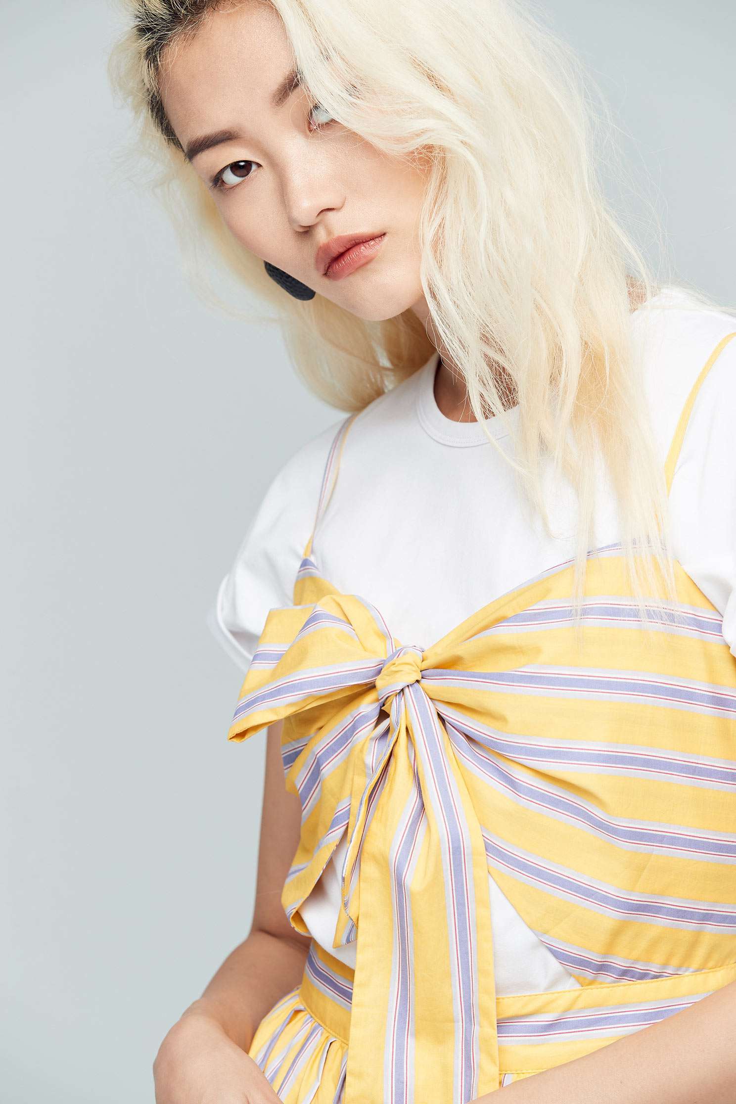 Bright striped design dress