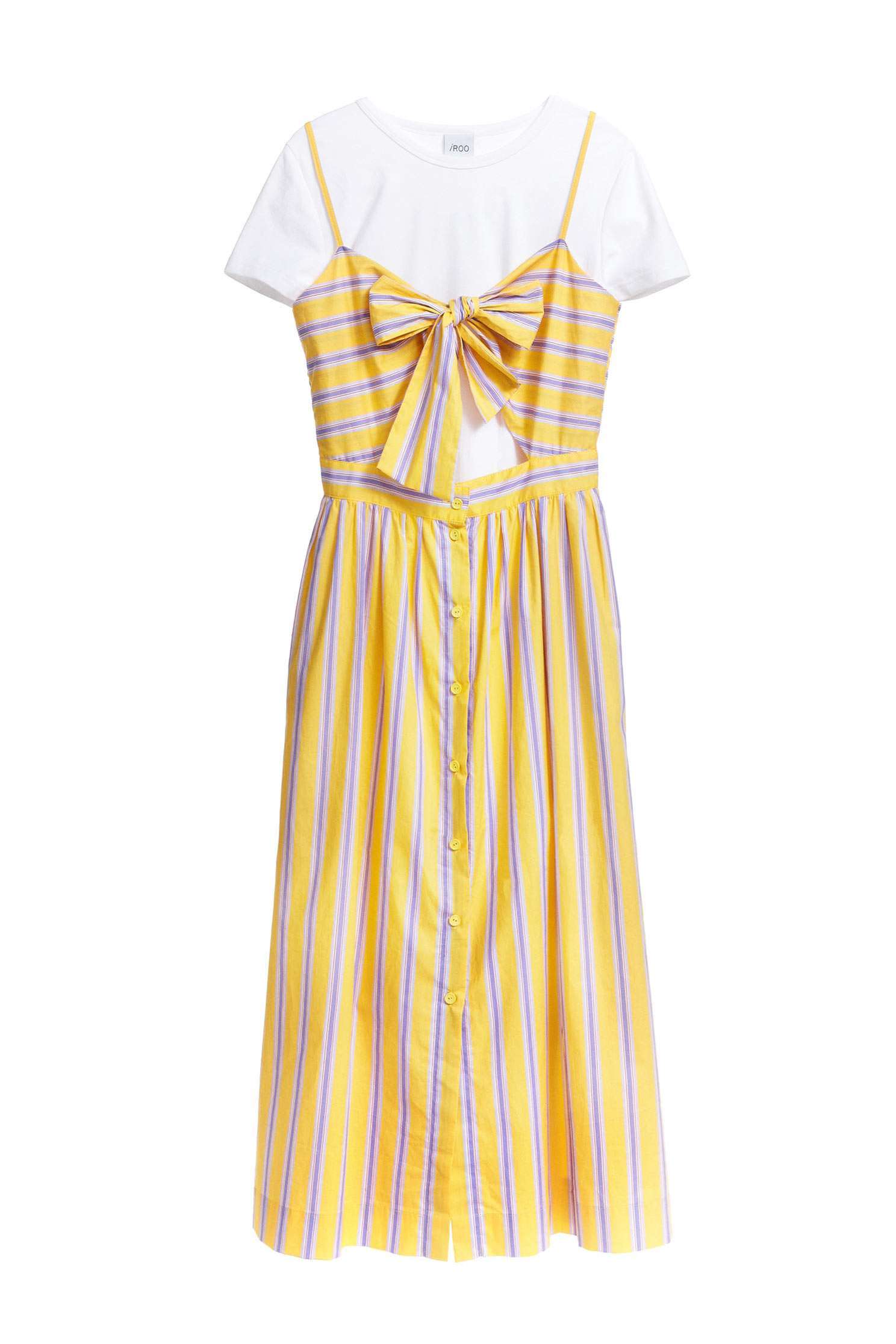 Bright striped design dress