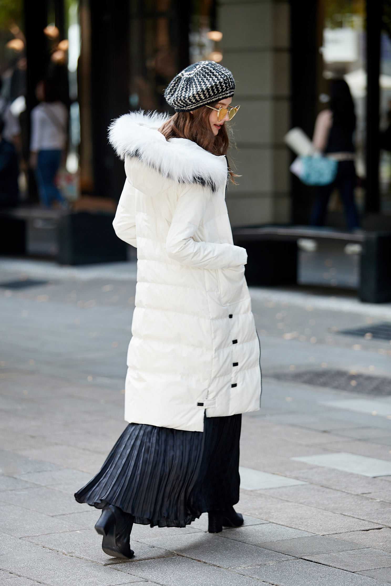Knitted fashion beret