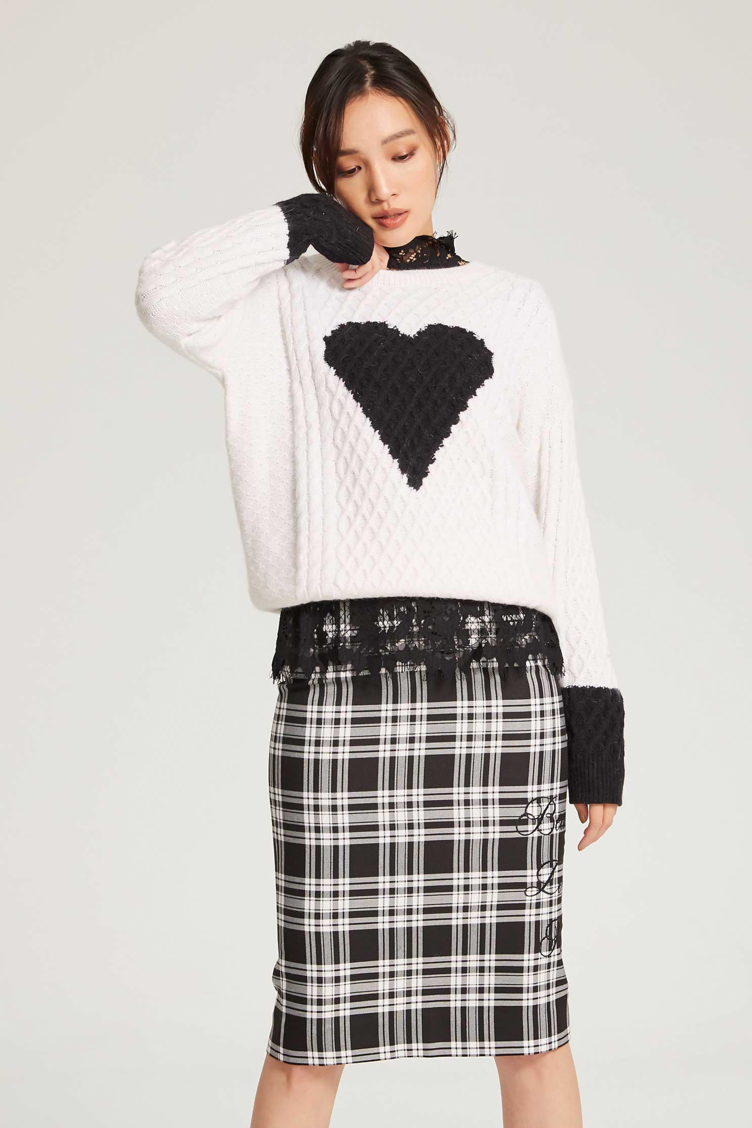 Heart pattern classic top