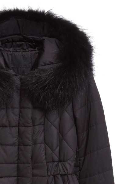 faux fur tirim collar coat jacket