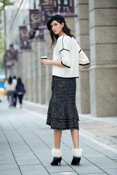 Elegant classic design long skirt