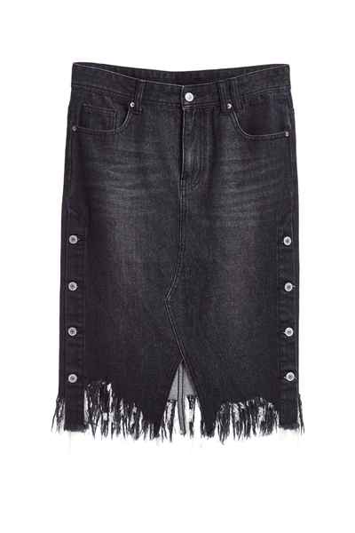 Side-breasted skirt