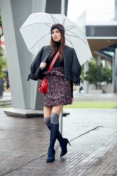 Retro floral totem mini skirt