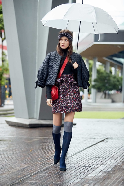 Retro floral totem mini skirt