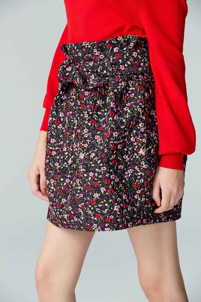 Retro floral totem mini skirt