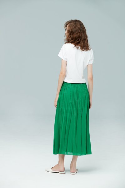 Wrinkled and elegant fashion skirt