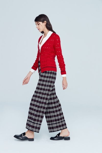 Vintage plaid classic design culottes