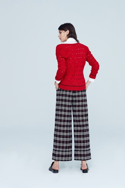 Vintage plaid classic design culottes